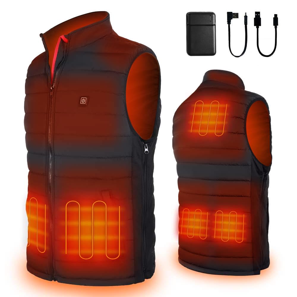 Hoson Heated Vest 9 Heating Zones Electric Lightweight Heated Vest For Men WomenSkating for Heated Jacket/Sweater