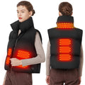Moteoza Heated Crop Vest for Women Padded Vest Electric Vests Heating Apparel with Battery and Hand Warmer Pocket